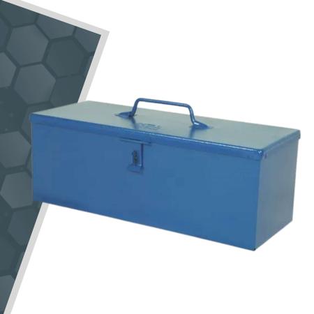 Imagem de Kit 2x Caixa Ferramentas Multiuso Aço Fercar Baú N0 30cm c/Estojo - Azul