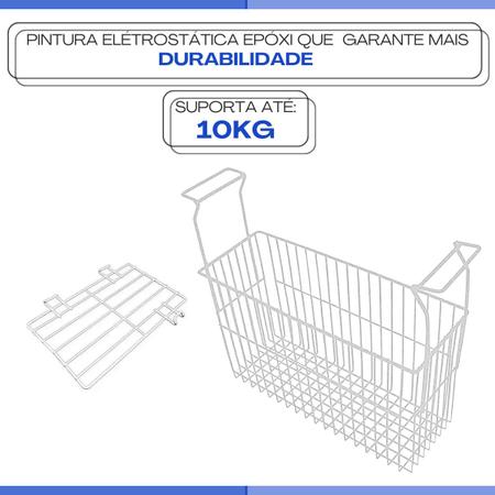 Imagem de Kit 2x Cesto Organizador + 2x Separador Freezer Horizontal