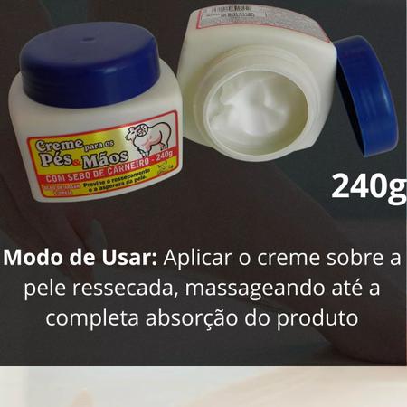 Imagem de Kit 2x Creme para os Pés & Mãos com Sebo de Carneiro San Jully 240g B