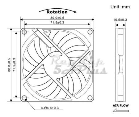 Imagem de Kit 2X Fan 80X80X10Mm 12V Dc Refrigeração Cooler Ventoinha