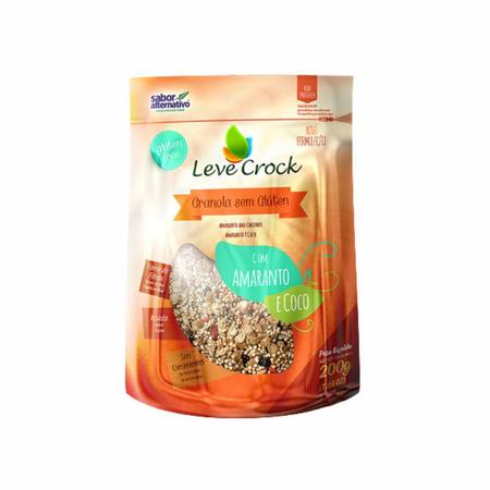 Imagem de Kit 2X: Granola Amaranto/Coco Sem Glúten Leve Crock 200g