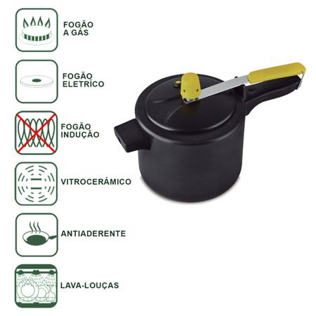 Imagem de kit 2x Panela de Pressão antiaderente Nueva Marflon  3,0Lts Marlux