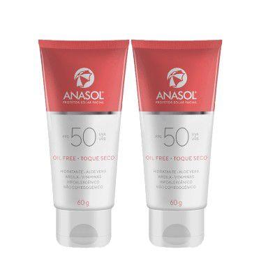 Imagem de Kit 2x Protetor Solar Facial Anasol Fps50 Com 60g - Daheur