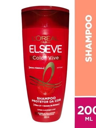 Imagem de Kit 2x Shampoo Elseve Color-Vive Loreal Paris 200ml Prolongador de Cor Cabelos Coloridos ou com Mechas Nutri-Filtro UV