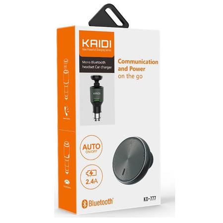 Imagem de Kit 2x1 Kaidi Carregador Veicular Turbo + Fone Bluetooth