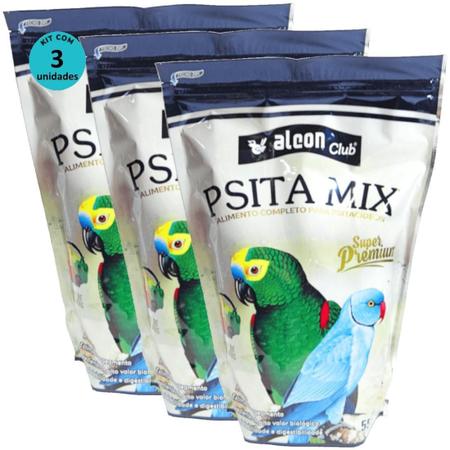 Imagem de Kit 3 Alcon Club Psita Mix 550g Premium Psitacídeos