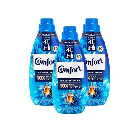 Imagem de Kit 3 Amaciante Concentrado Comfort Intense Cuidado Essencial 1L