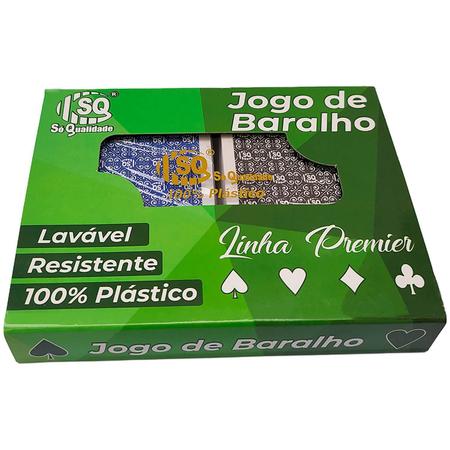 Jogo de Baralho Plástico a Prova D'Água Resistente Não Transparente c/  Estojo 108 Cartas - SQ - Baralho - Magazine Luiza