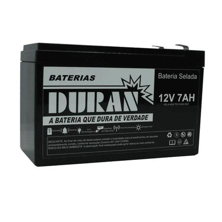 Imagem de Kit 3 Bateria Gel 12v 7ah Nobreak Alarme Energia Solar - Duran