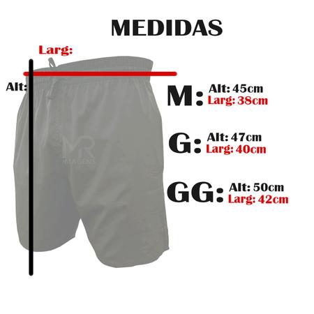 Imagem de Kit 3 Bermudas de Elastano Dry fit de Praia e Academia