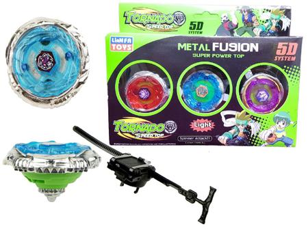 KIT BEYBLADE TORNADO COM LUZ LANÇADOR E ARENA LIANFA TOYS