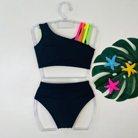 Imagem de Kit 3 bikini Infantil + Chapéu De Praia Traje De Banho Moda Piscina Verão