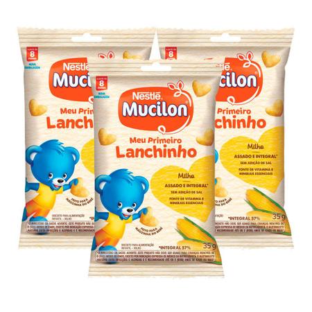 Imagem de Kit 3 Biscoito Mucilon Snack Milho 35g