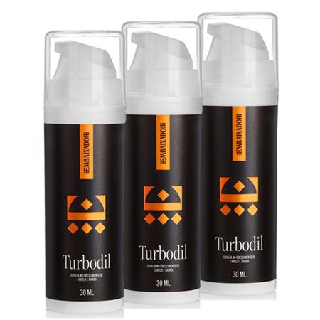 Kit 3 Blend Crescimento Barba e Cabelo Turbodil Embaixador