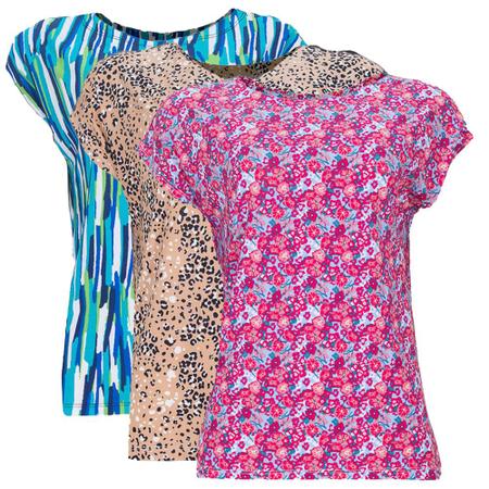 Kit 3 Blusas Liganete Estampada Feminina Manga Japonesa Zafina Blusas Femininas Magazine Luiza