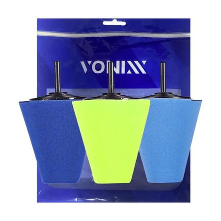Imagem de Kit 3 boinas polimento em cone para furadeira - vonixx