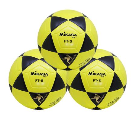 Bola Oficial de Futevôlei Mikasa FT-5 Amarela e Preta