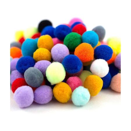 Imagem de Kit 3 Bolinha Pompom Brinquedo Cores Aleatórias Para Gato 