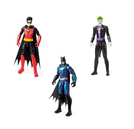 Kit 3 Bonecos Action Figures Batman Robin Coringa Dc Comics 30cm