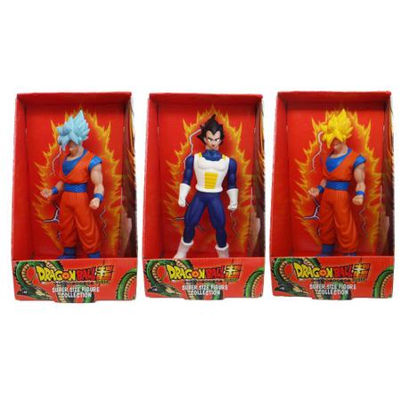 Kit 3 Bonecos Dragon Ball Z Goku Ssj, Goku Ssj Blue E Vegeta - Super Size  Figure Collection - Colecionáveis - Magazine Luiza