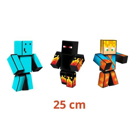 Kit 16 Bonecos Minifigures Blocos De Montar Minecraft Top em