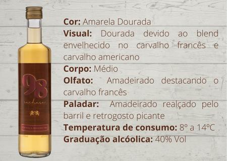 Imagem de Kit 3 Cachaça 98 Família Carra 500 ml Pinga Barril Caninha Churrasco Bebida Tonel Envelhecida Premium Qualidade Drink
