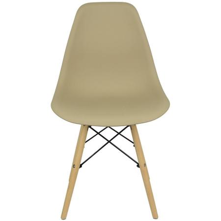 Imagem de Kit 3 Cadeiras Charles Eames Eiffel Wood Design - Bege