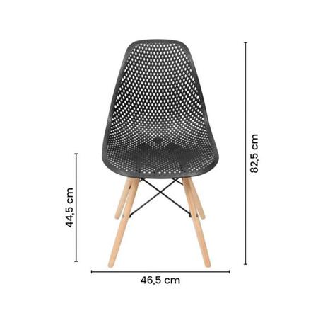 Imagem de Kit 3 Cadeiras Eames Design Colméia Eloisa Preto