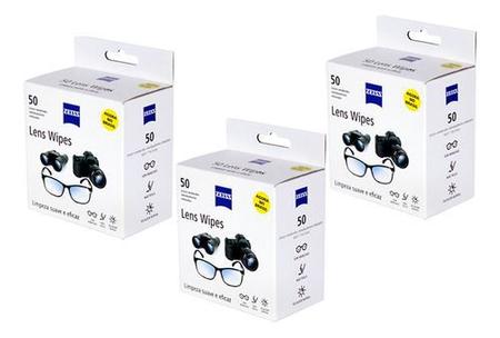 Imagem de KIT 3 CAIXAS DE 50(unidades) LENS WIPES ou KIT DE 5 CAIXAS DE 30(unidades) LENS WIPES ZEISS