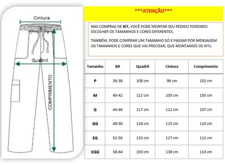 Imagem de Kit 3 Calça Brim Trabalho Uniforme Profissional Costura Reforçado