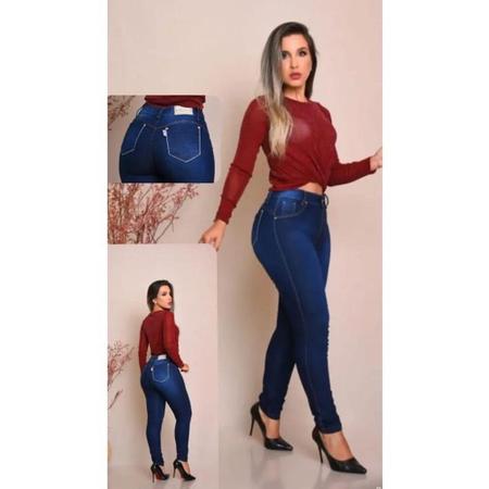 Calça Jeans feminina cintura alta levanta bumbum skinny - Polly - Calça  Plus Size Feminina - Magazine Luiza