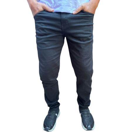 Imagem de Kit 3 calça jeans masculina slim com lycra caqui em sarja Skinny