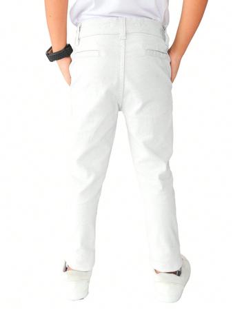 Imagem de Kit 3 Calça Jeans Sarja Juvenil Menino Sport Fino Com Ajuste na Cintura