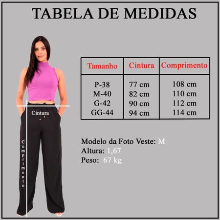 Imagem de Kit 3 Calça Pantalona Feminina Cintura Alta Tendência Larga