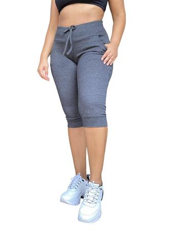 Imagem de Kit 3 calças corsarios feminina cintura alta elastano
