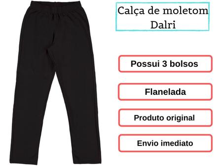 Imagem de Kit 3 Calças de moletom masculina flanelada 3 bolsos algodão M ao Plus Size