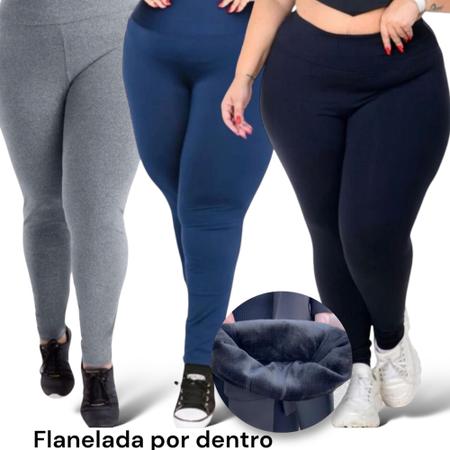 Calça Legging Plus Size Premium Cós Alto Modela Cintura