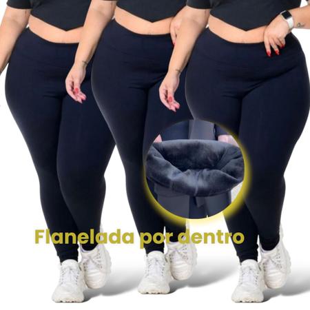 Calça Legging Plus Size Premium Cós Alto Modela Cintura