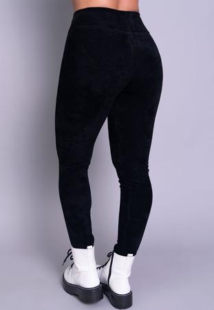 Kit 3 Calças Legging Veludo Cotelê Cós Alto Roupa Casual - WLS