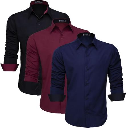 Camisa manga longa masculina social 2025