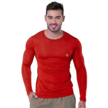 Imagem de Kit 3 Camiseta Camisa Térmica Segunda Pele Manga Longa Proteção Solar UV 50+ Termica Masculina