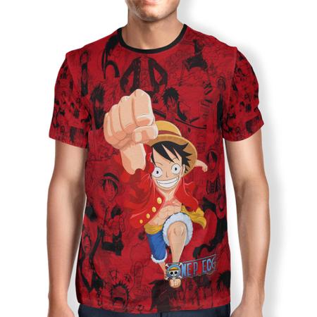 Camisa Camiseta Estampada Full 3d One Piece Monkey D. Luffy