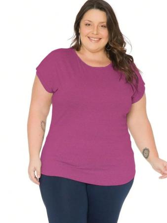 Imagem de Kit 3 Camiseta T-Shirt Feminina Plus Size Moda Jovem Fresquinha Estica Maravilhosa Veste 52