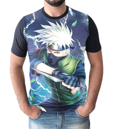 Imagem de Kit 3 Camisetas Camisas  Masculinas Naruto Madara Uchiha Kakashi Animes Infantil