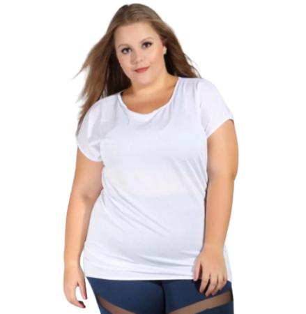 Imagem de Kit 3 Camisetas Dryfit Plus Size Feminina Academia Treino