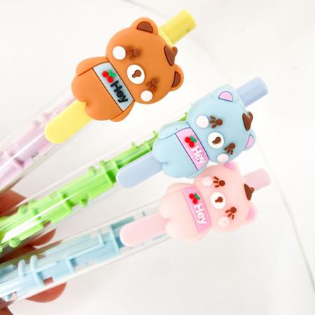 Kit 3 Canetas gel labirinto ursinho infantil durável - Filó Modas Imagem de Kit 3 Canetas gel labirinto ursinho infantil durável