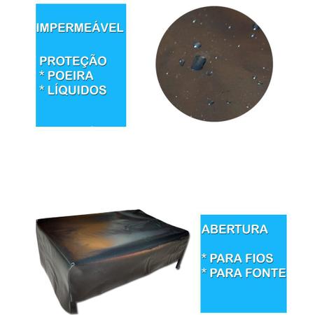 Imagem de Kit 3 Capas Pra Mini System Panasonic Sc-akx520lbk Impermeável Preta uv