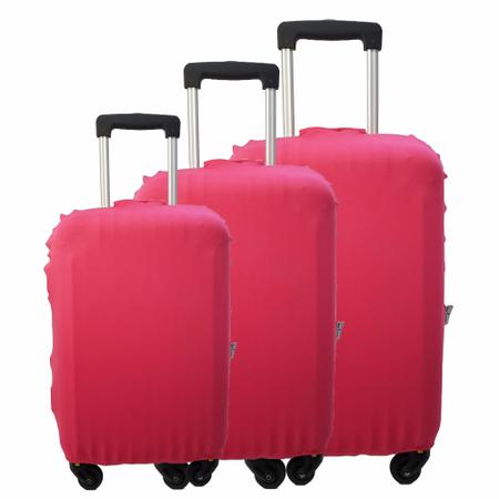 Imagem de Kit 3 Capas Protetora Mala De Viagem Big Style Rosa Pink P, M, G