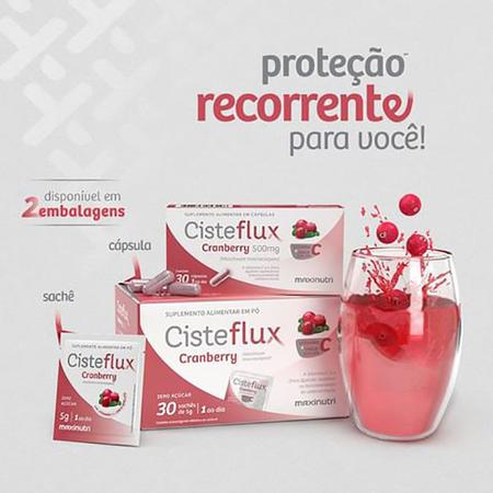 Sartori Fit Suplementos - Cisteflux Cranberry 500mg (30caps) MaxiNutri