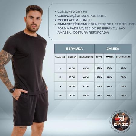 Kit 3 Conjunto Camiseta e Shorts Dry Slim Fitness - Daze Modas - Conjunto  de Roupa Masculina - Magazine Luiza